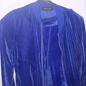 New Look Blue Velvet Jacket